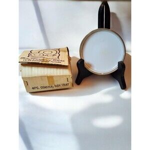 Vintage Royalton China Co. Japan 4pc Coaster / Ashtray Set – Island Gold Pattern